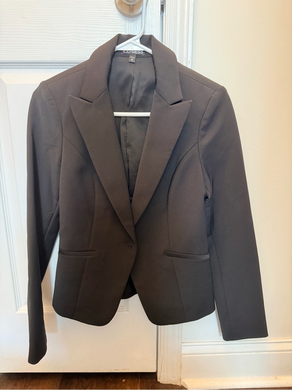 Express Women's Dark Brown Single-Button Tailored Blazer